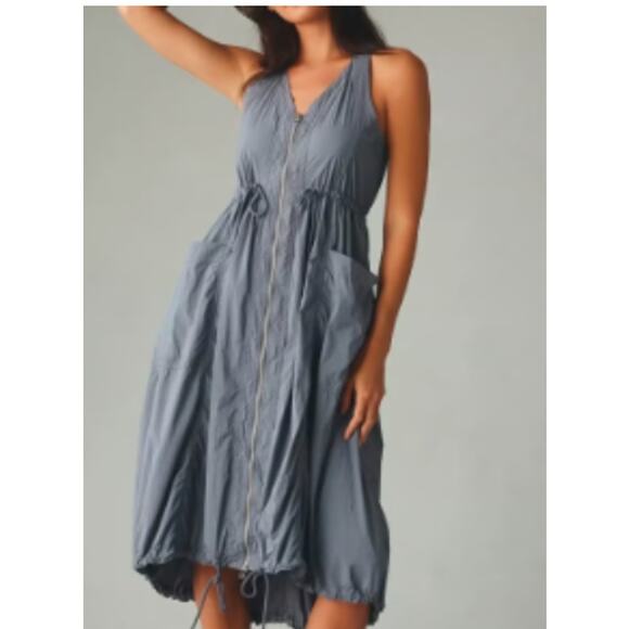 Anthropologie Daily Practice Free Fall Utility Dress Soft Periwinkle XS NWT 126 - Picture 1 of 7